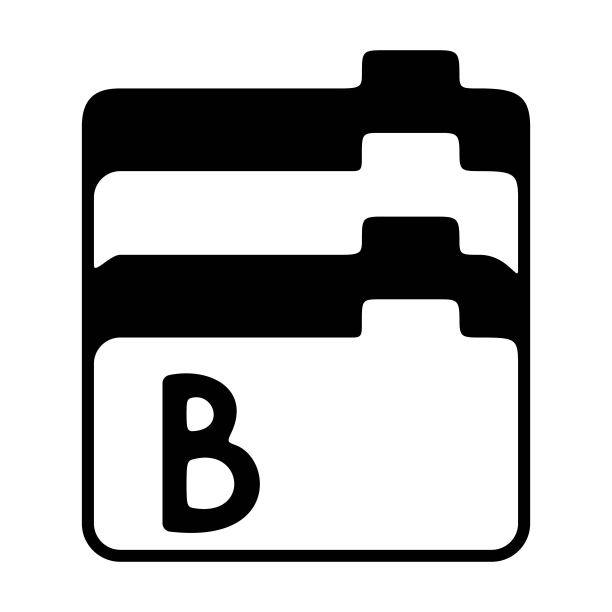 行样式的文件夹图标。文档、文件目录标志。图片下载