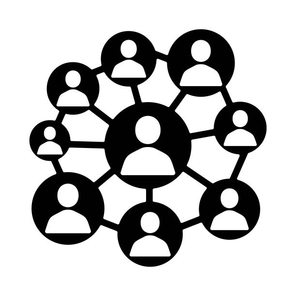 社会关系图标。网络信号。图片下载