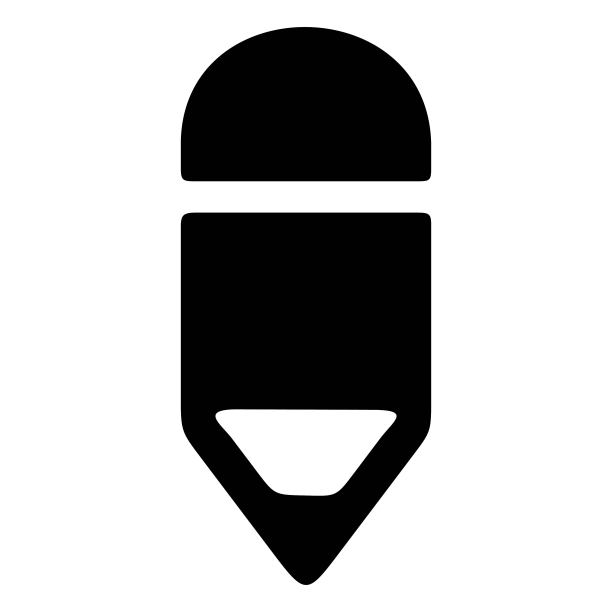 铅笔图标在线条风格。文具的迹象。图片下载