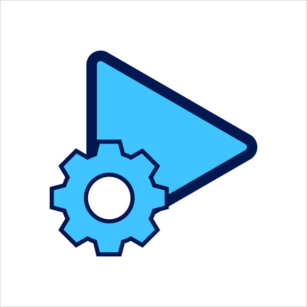 设置图标。设置播放按钮符号。多媒体设置的概念。矢量插图，矢量图标概念。图片下载