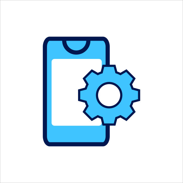 设置图标。设置与智能手机符号。矢量插图，矢量图标概念。图片下载