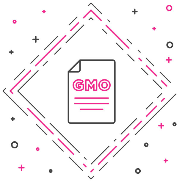 线GMO图标隔离在白色背景。转基因生物的缩写。Dna食品修改。色彩斑斓的轮廓的概念。向量图片下载