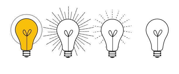 白炽灯的灯泡打开和关闭图片下载