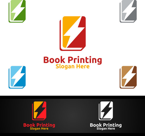 快速书籍印刷公司书籍标志设计图片下载