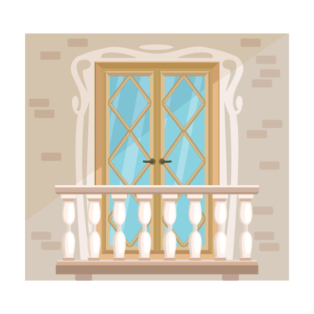 阳台图标卡通图标孤立图片下载