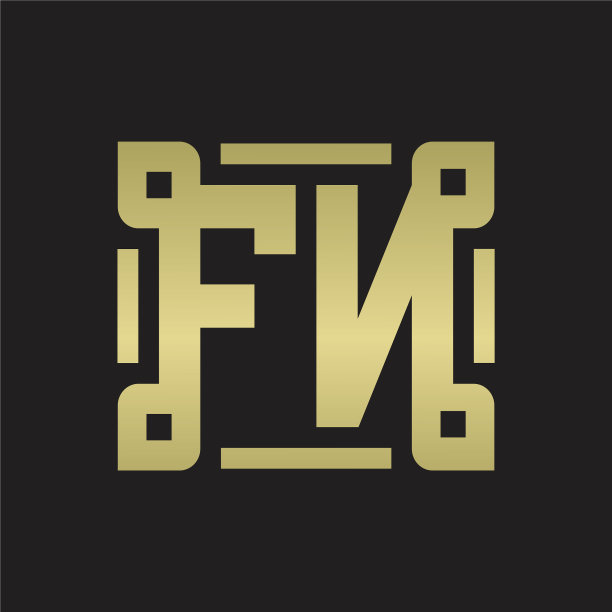 Fn标志字母与件线艺术设计图片下载
