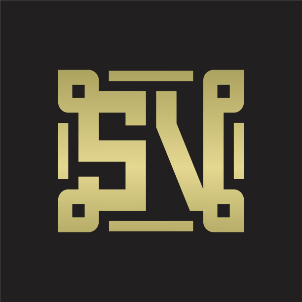 Sv标志字母与片线艺术设计图片下载