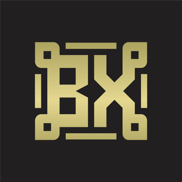 Bx标志与片线图案艺术设计图片下载