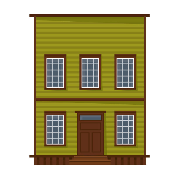 狂野西部建筑图标卡通图标图片下载