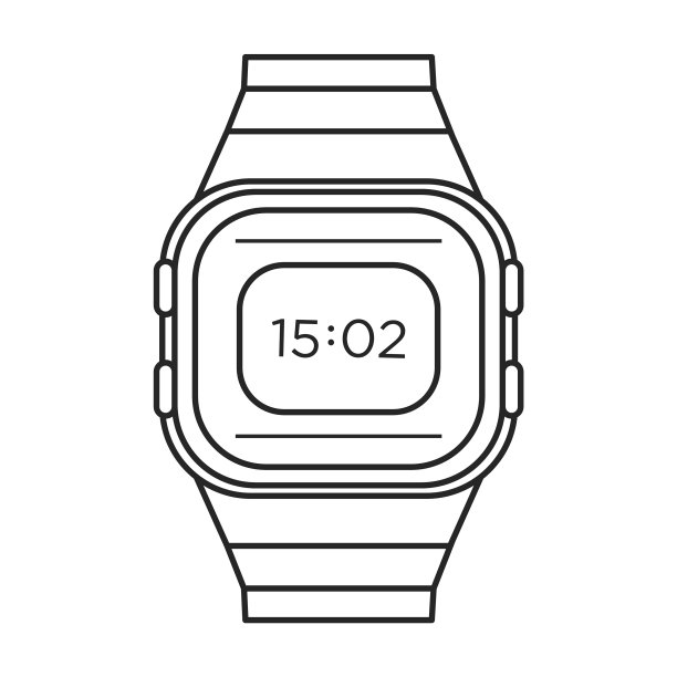 手表手腕图标轮廓图标图片下载