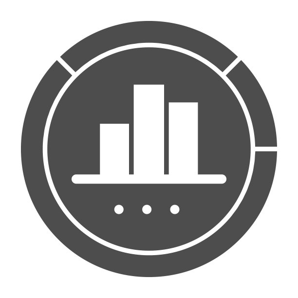图、圆、柱状图、实体图标图片下载