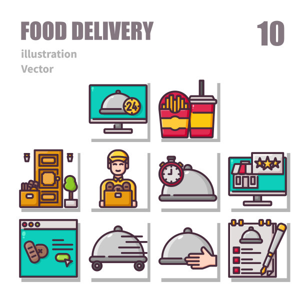 食品配送图标设置颜色设置3图片下载