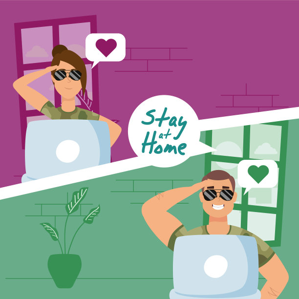 军人夫妇用笔记本电脑交流图片下载