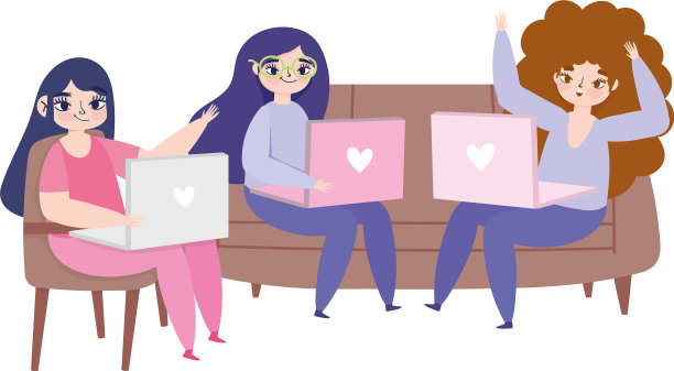 用笔记本电脑让女性远程工作图片下载