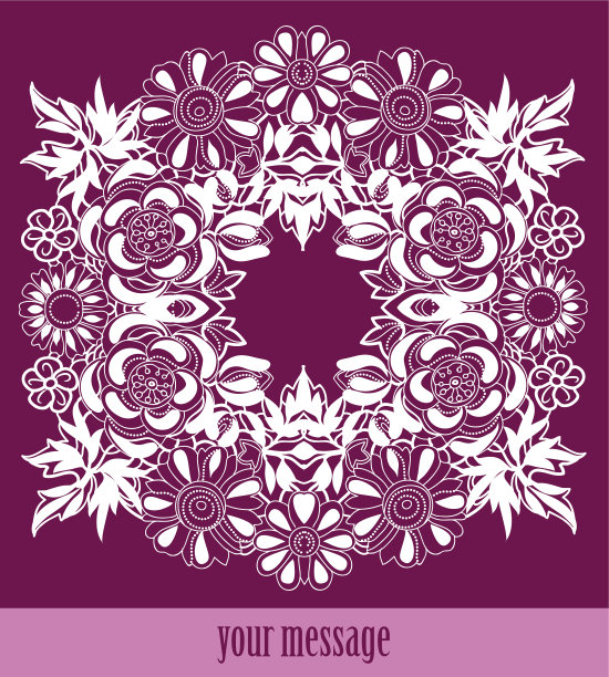 花的花边图案图片下载