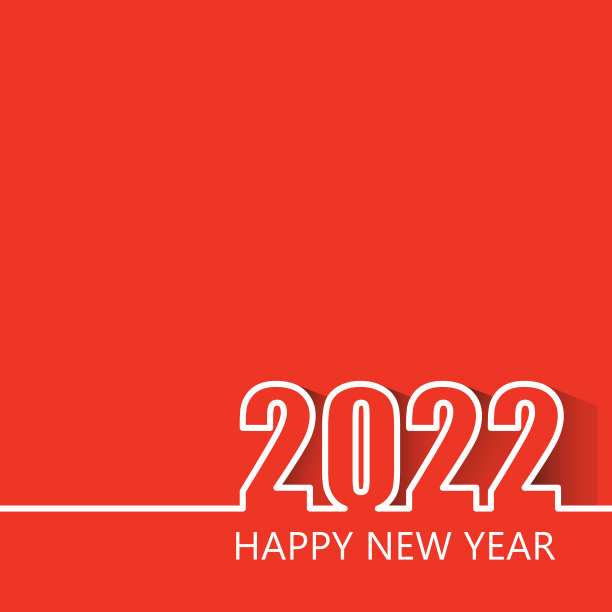 新年快乐2022现代线条设计模板图片下载
