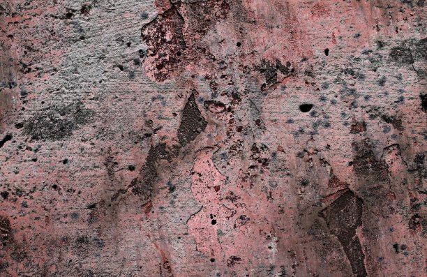 详细的近距离观察老化的混凝土墙裂缝和许多结构图片下载