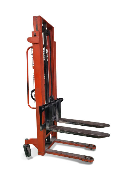 旧油漆橙色Lifter孤立的白色图片下载