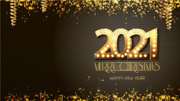 新年金字数字配灯灯复古图片下载