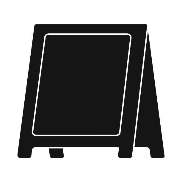 孤立的对象菜单和黑板图标图片下载