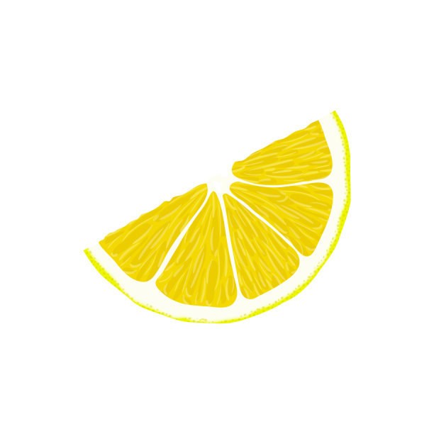 真实的柠檬片隔离图片下载