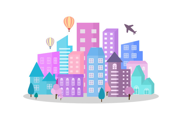 城市城市景观背景。图片下载