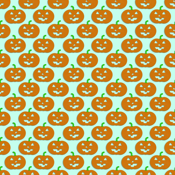 无缝纹理的南瓜万圣节，背景的封面和包装图片下载
