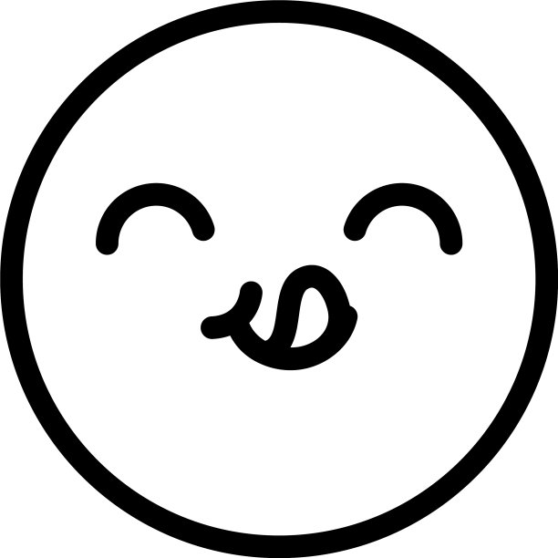 快乐的表情脸配舌线风格图片下载