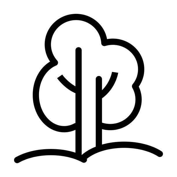 林木图标在线条风格。图片下载