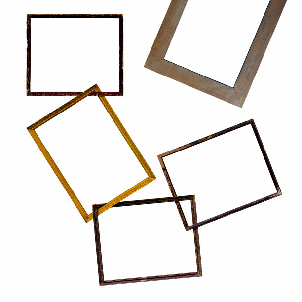 将旧的木框架隔离在一起。图片下载