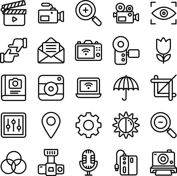 数码摄影图标包图片下载