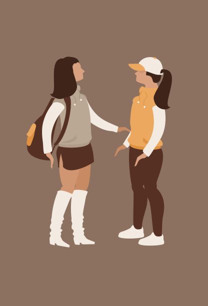 抽象现代女孩向量卡图片下载