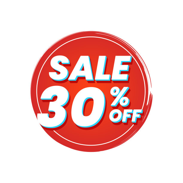 图标数字高达30%的特别折扣或销售模板图片下载