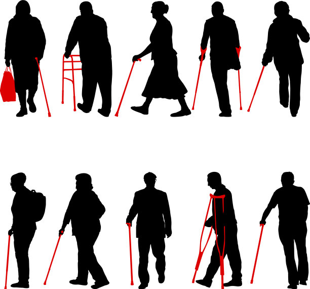 让残疾人站在白色的边沿上图片下载