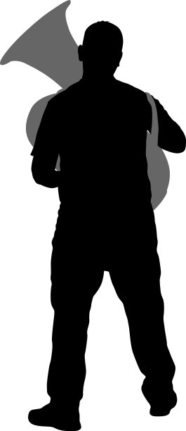 剪影音乐家在一个图片下载