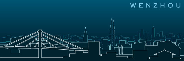 温州多线天际线和地标图片下载