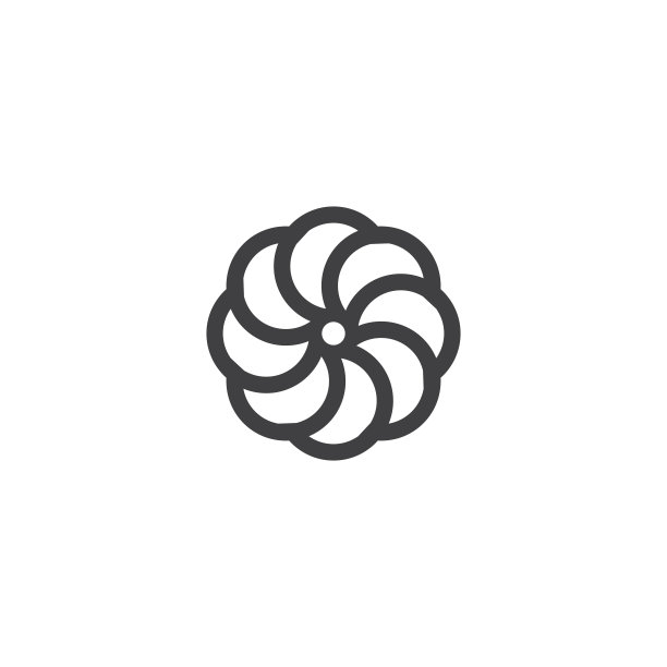 荷花莲花标志花标志-美容spa标志花象征健康健康冥想美容豪华自然健身瑜伽图片下载