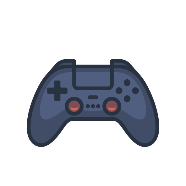 手柄图标与轮廓有深蓝色的色调。矢量插图。图片下载