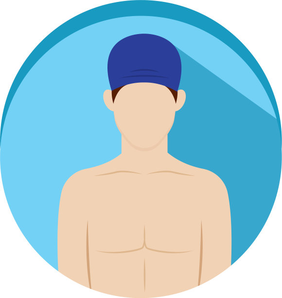 孤立的游泳运动员图标图片下载