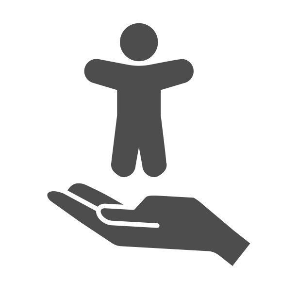 儿童在人手掌立体图标6月1日儿童图片下载