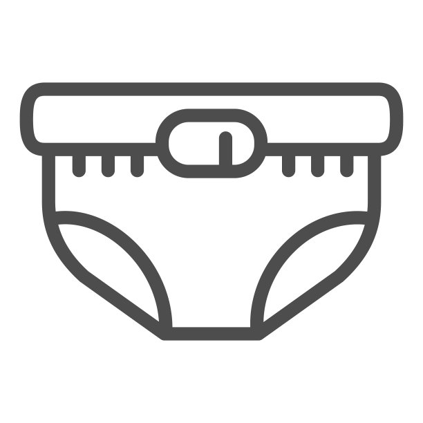 尿布线图标第一个衣服的概念图片下载