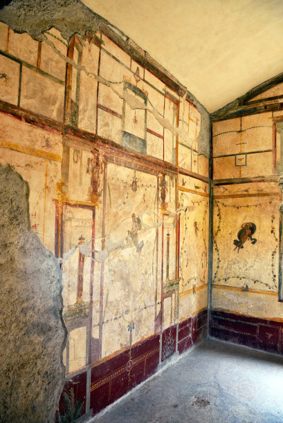 意大利庞贝的彩绘墙图片下载