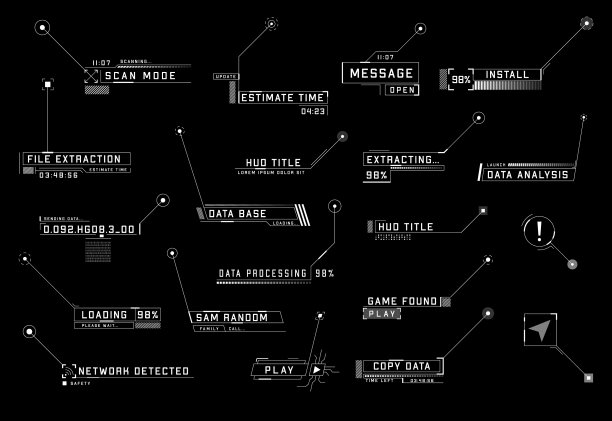 Hud callout UI设计元素未来callout图片下载