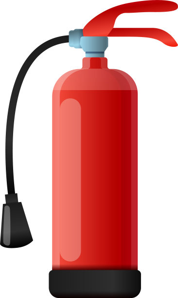干粉灭火器图标卡通风格图片下载