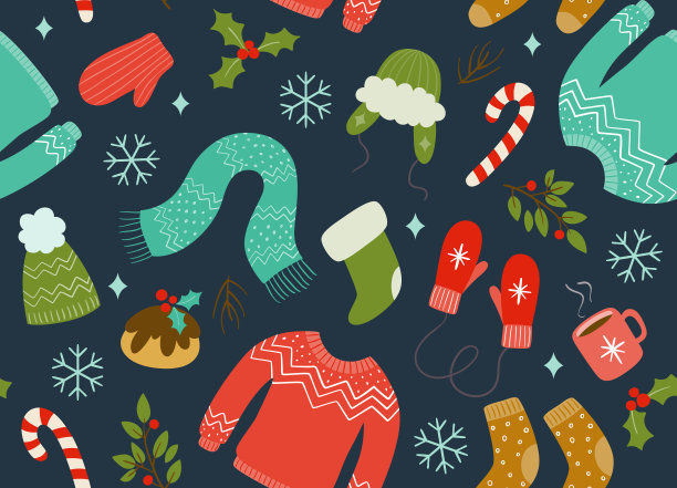 冬装无缝图案图片下载