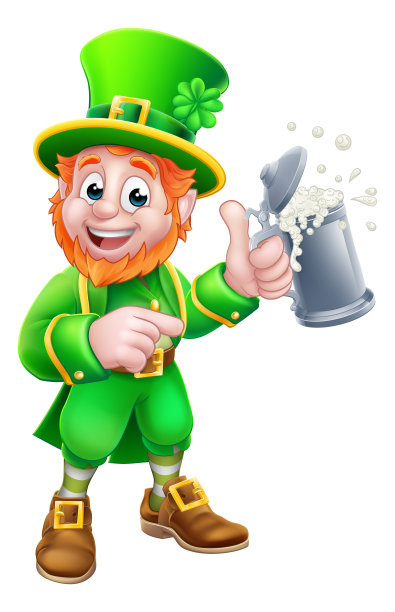 小精灵圣帕特里克节卡通吉祥物图片下载