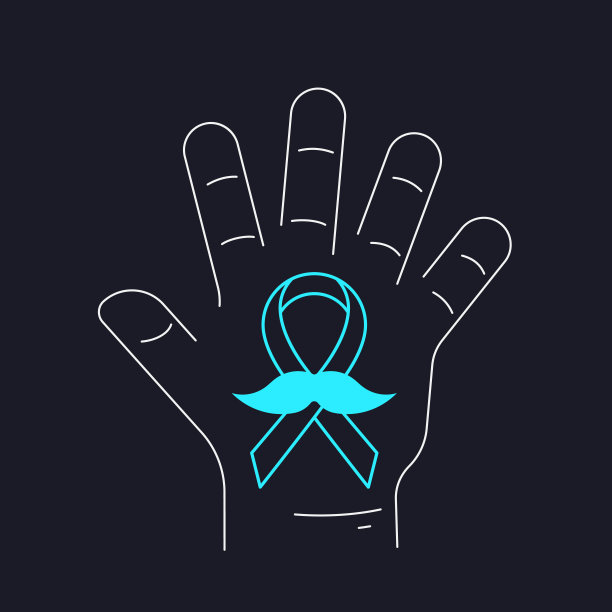 前列腺癌意识月概念，矢量插图图片下载