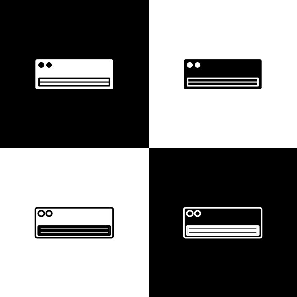 设置空调图标隔离在黑白背景上。分体式空调。冷、冷气候控制系统。向量图片下载