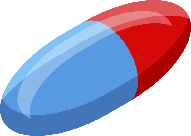 红蓝色胶囊图标等距风格图片下载