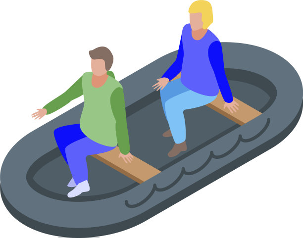 人在救援船图标等距风格图片下载